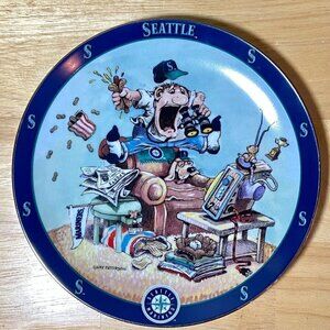 The Ultimate Mariner's Baseball Fan Plate Gary Patterson Limited Edition Antique